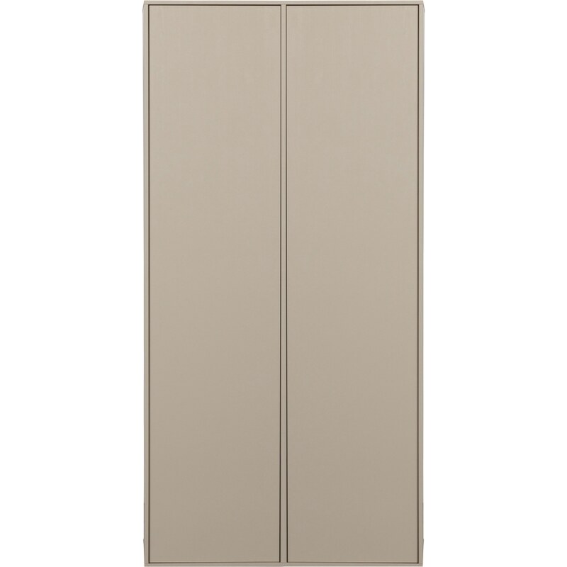 Hoorns Světle šedá borovicová šatní skříň Grau 200 x 100 cm