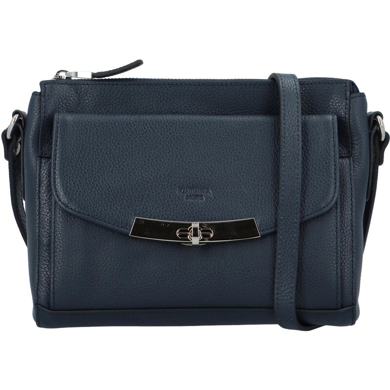 Dámská kožená crossbody kabelka tmavě modrá - Katana Berisitty tmavě 75968854