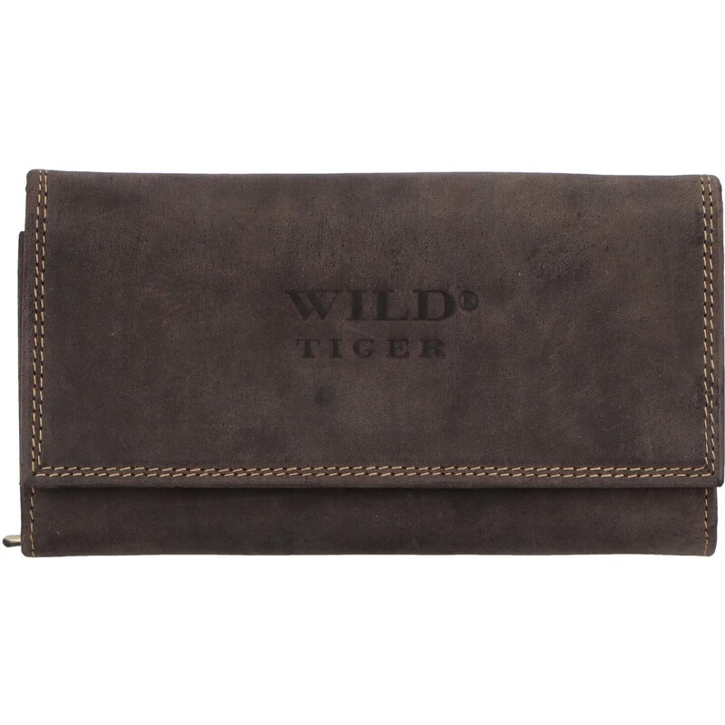 WILD collection Dámská kožená peněženka tmavě hnědá - Wild Jadrrien 113091819