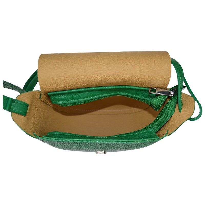 NovaKabelka.cz Kožená kabelka crossbody Roberta Verde zelená