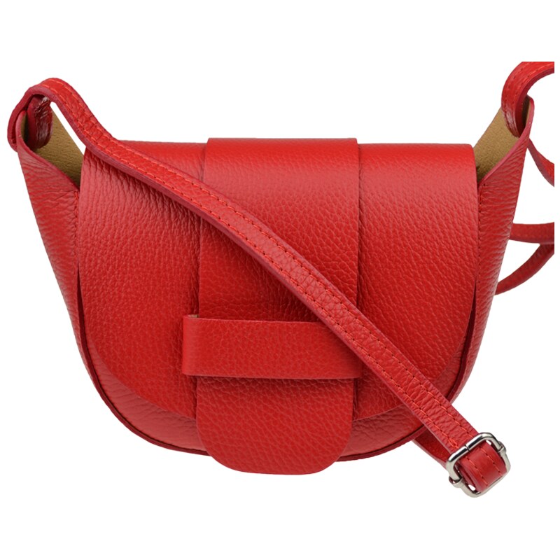 Červená kožená italská crossbody kabelka Roberta Rossa NovaKabelka.cz 75526575
