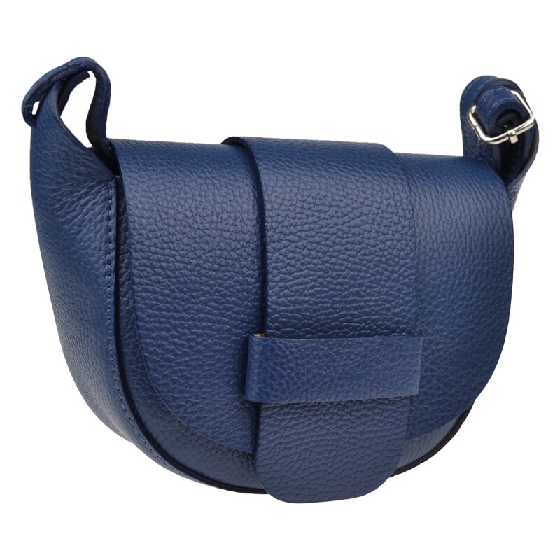 NovaKabelka.cz Kožená kabelka crossbody Roberta Blu modrá