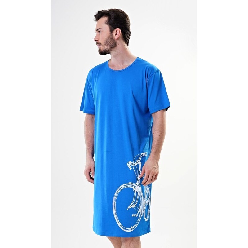 Cool Comics Pánská noční košile s krátkým rukávem Velké kolo - tmavě modrá