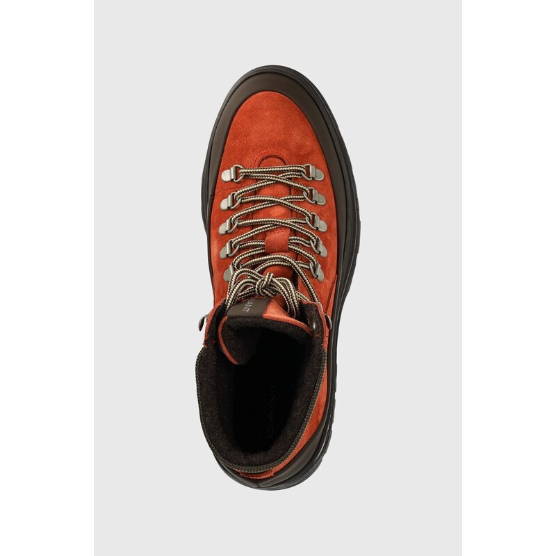 Semišové boty Gant St Grip pánské, oranžová barva