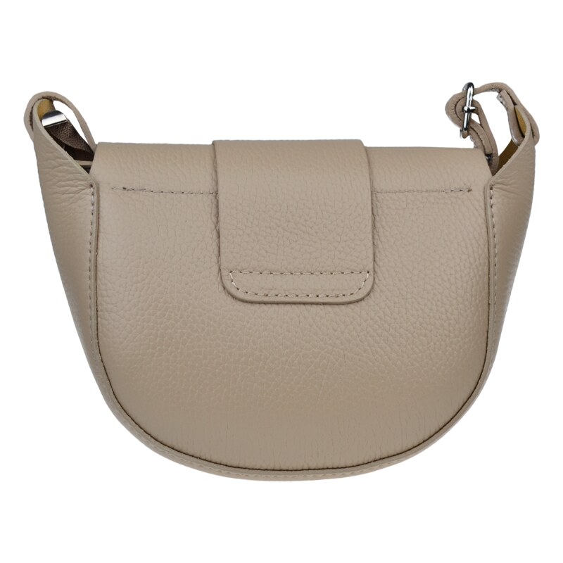 NovaKabelka.cz Kožená kabelka crossbody Roberta Taupe hnědá