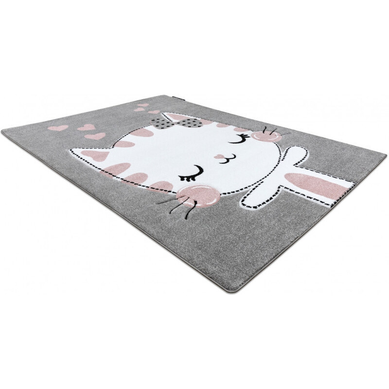 Dywany Łuszczów Dětský kusový koberec Petit Kitty cat grey - 160x220 cm