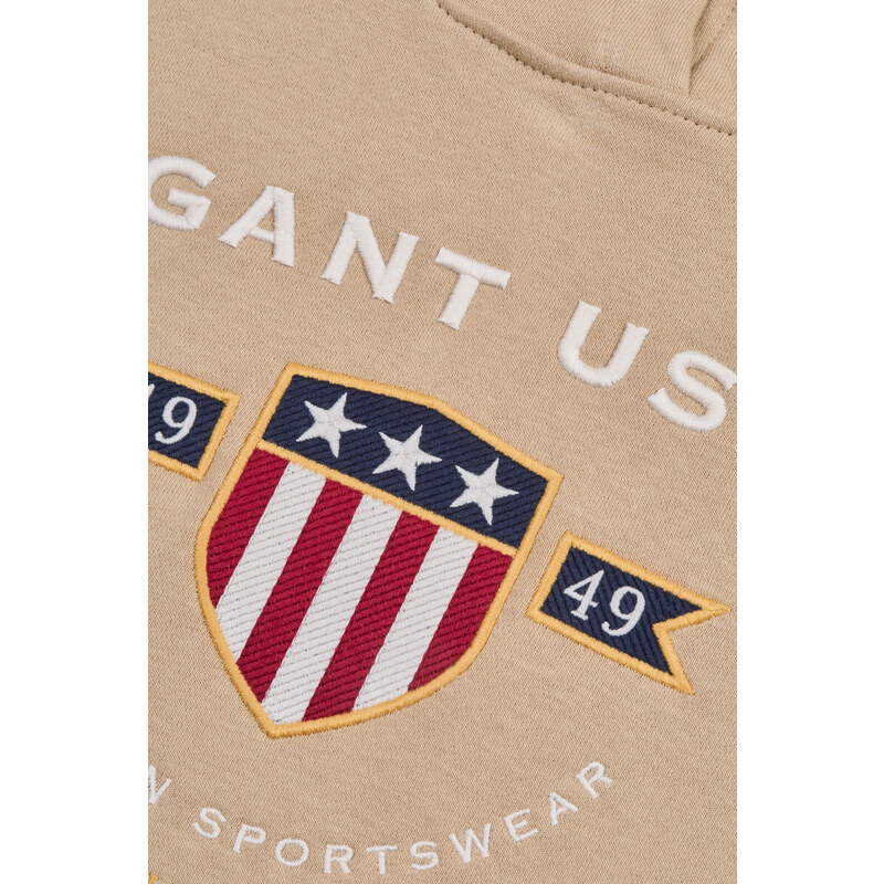 ŠATY GANT D1. BANNER SHIELD HOODIE DRESS hnědá XS