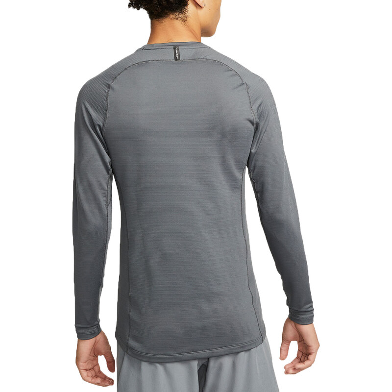 Triko s dlouhým rukávem Nike Pro Warm Sweatshirt Grau Schwarz F068 dq5448-068