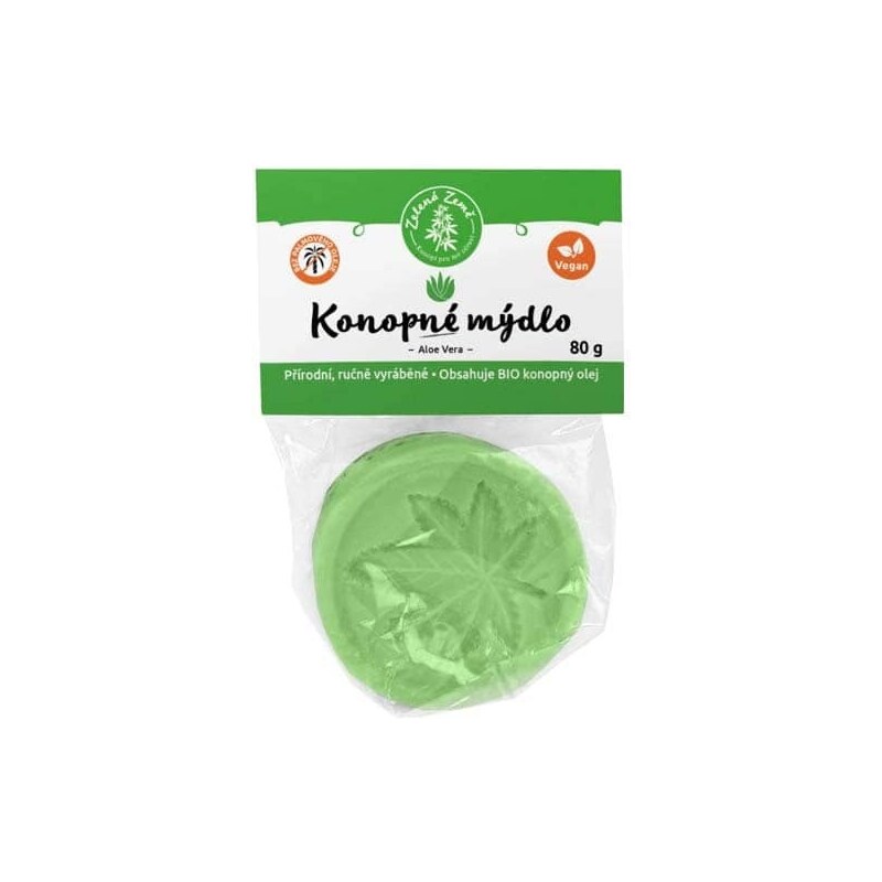 Zelená země Konopné mýdlo s Aloe Vera 80g