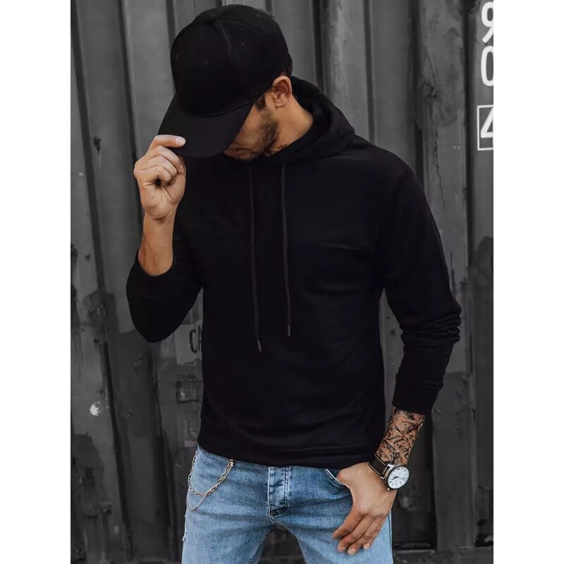 Buďchlap Černá mikina v trendy provedení