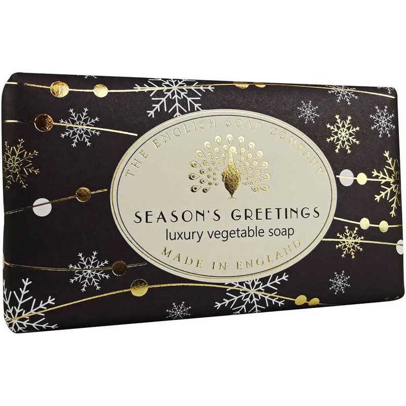 Luxusní tuhé mýdlo English Soap Company Season's Greetings – pomeranč a skořice, 190 g