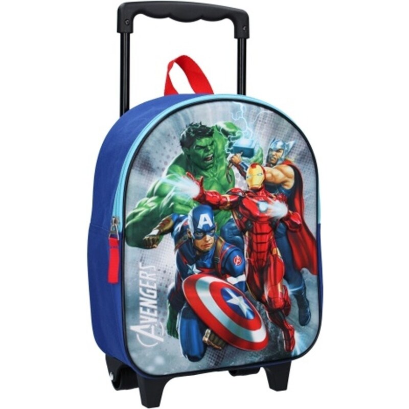 Vadobag Dětský cestovní 3D batůžek na kolečkách Avengers - MARVEL