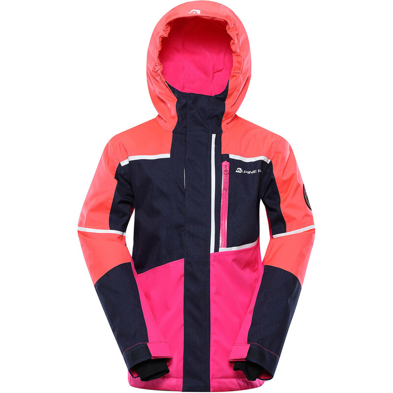 Alpine Pro Melefo Dětská lyžařská bunda KJCY265 diva pink 104-110