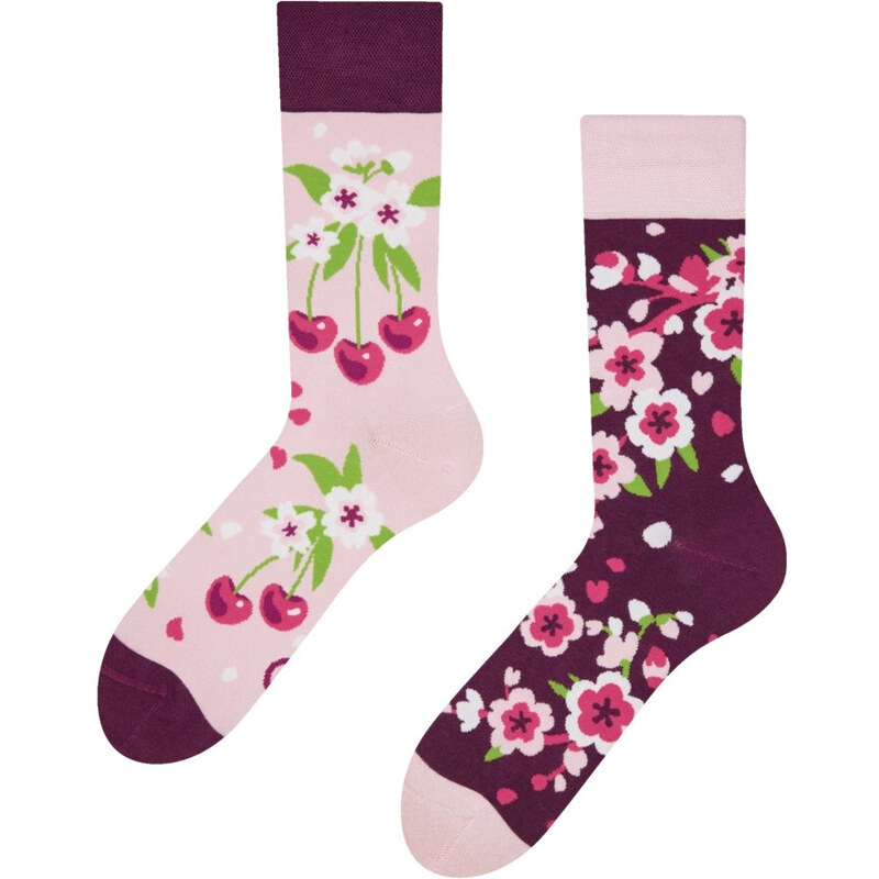 Veselé bambusové ponožky Dedoles Třešňový květ (GMBRS1373)