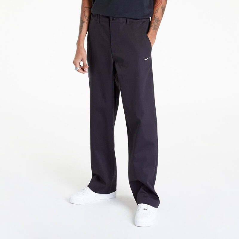 Pánské plátěné kalhoty Nike Life Men's Unlined Cotton Chino Pants Black/ White