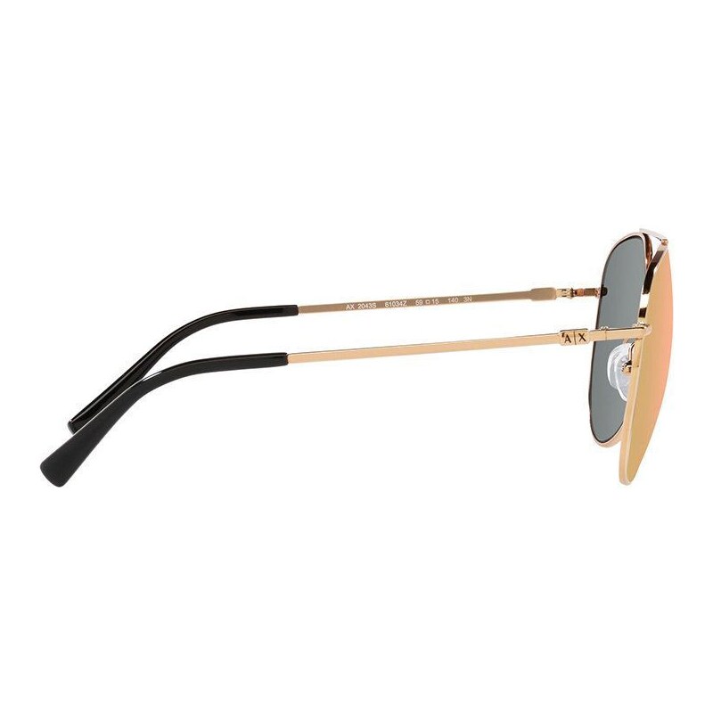 Sluneční brýle Armani Exchange pánské, hnědá barva