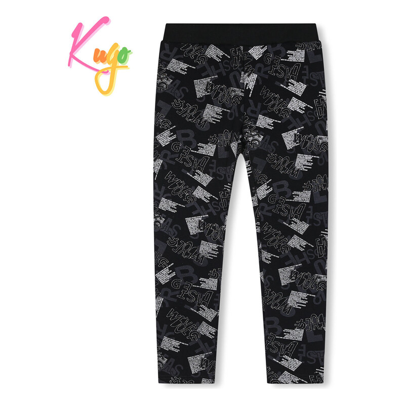 Dívčí legíny, zateplené - KUGO YL8746, černá