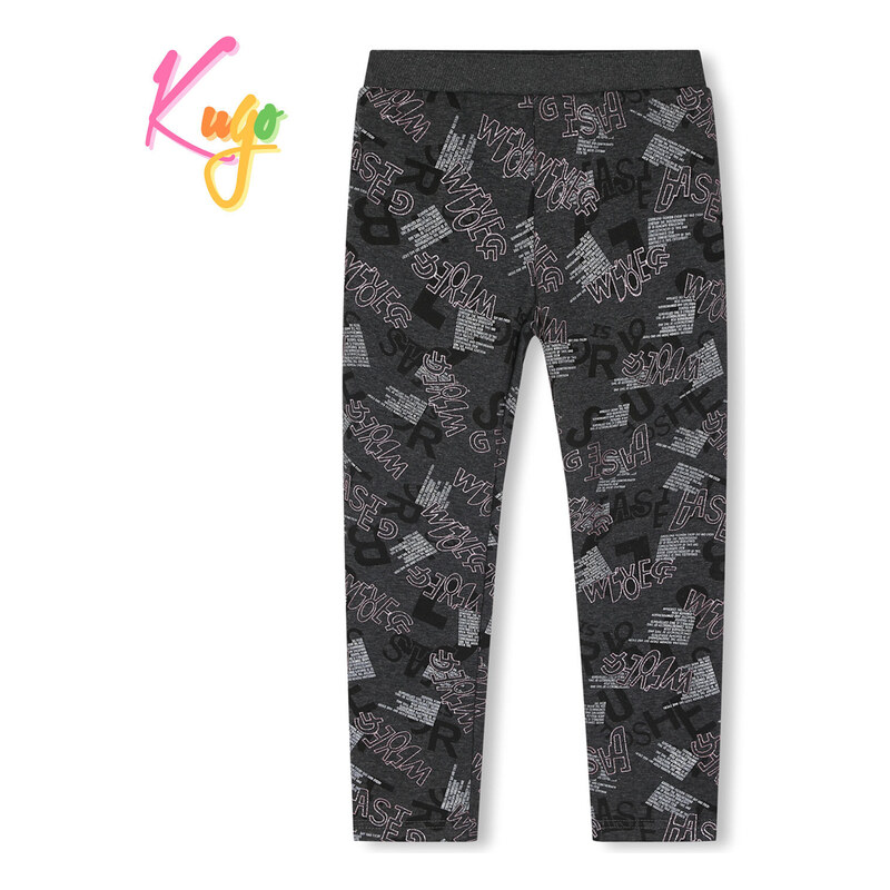 Dívčí legíny, zateplené - KUGO YL8746, šedá