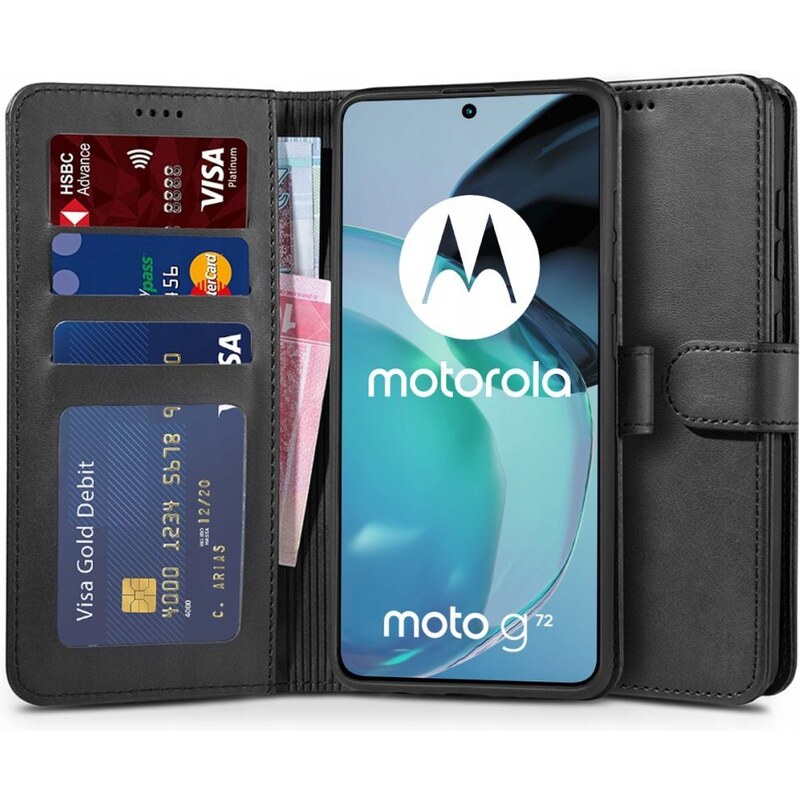Ochranné pouzdro pro Motorola Moto G72 - Tech-Protect, Wallet Black