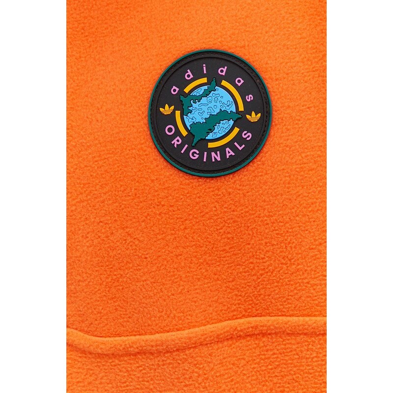 Mikina adidas Originals pánská, oranžová barva, s aplikací