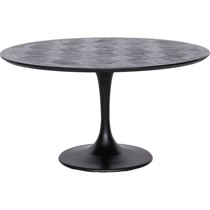 Černý dubový jídelní stůl Richmond Blax 140 cm