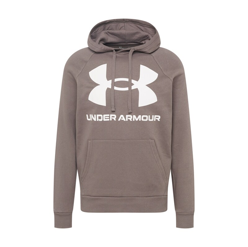 UNDER ARMOUR Sportovní mikina Rival mokka / bílá