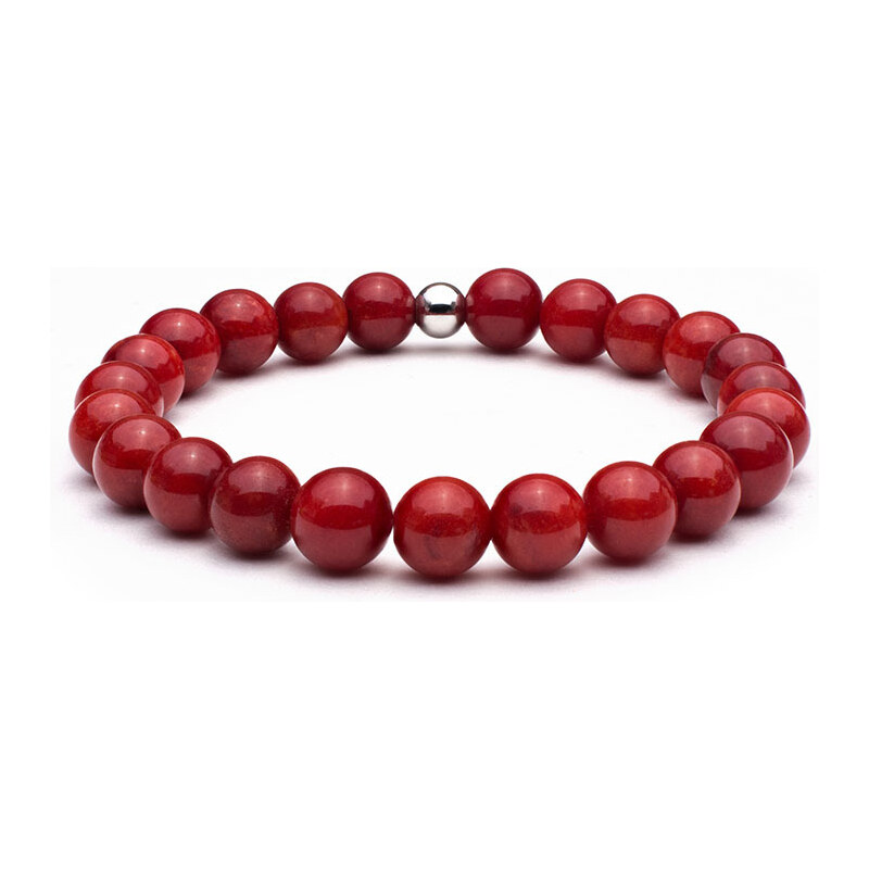 BudNej Minerální náramek RED CORAL AAA kvalita MN1133