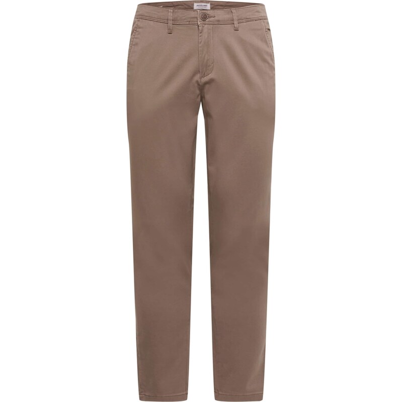 JACK & JONES Chino kalhoty hnědá