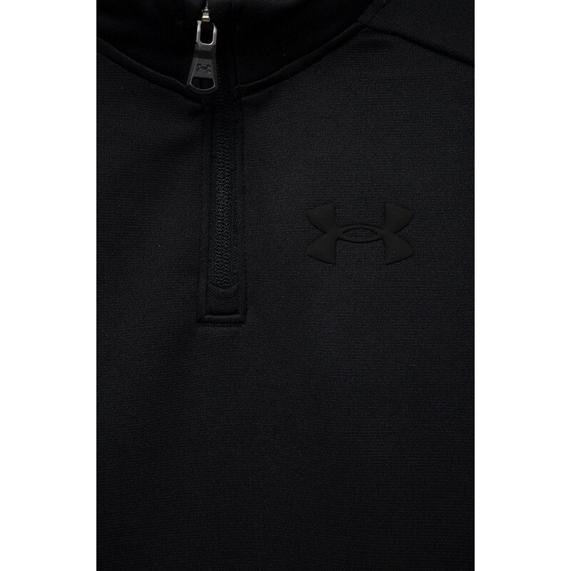 Dětská mikina Under Armour černá barva, hladká