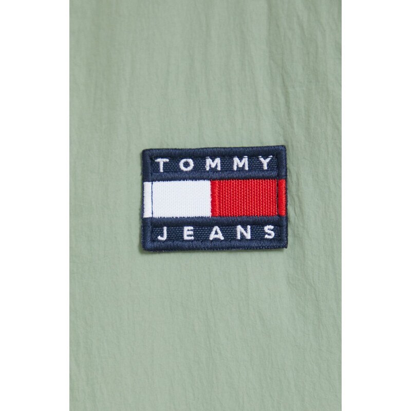 Oboustranná vesta Tommy Jeans zelená barva