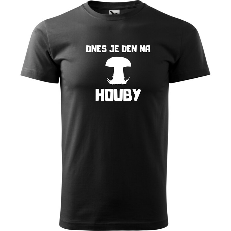 Fenomeno Pánské tričko Dnes je den na houby - černé