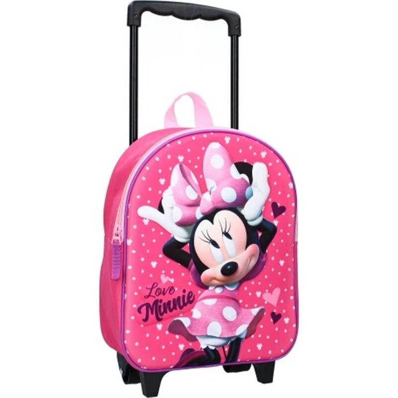 Vadobag Dětský cestovní 3D batůžek na kolečkách Minnie Mouse - Disney