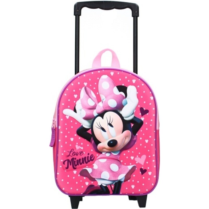 Vadobag Dětský cestovní 3D batůžek na kolečkách Minnie Mouse - Disney