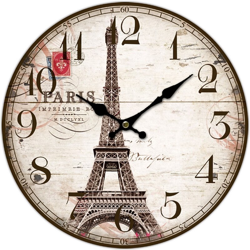 Nástěnné hodiny Eiffelova věž