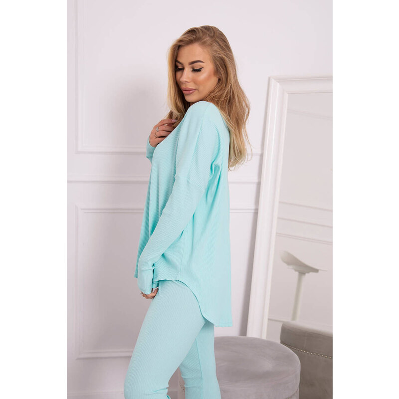 K-Fashion Souprava s oversize halenkou mint