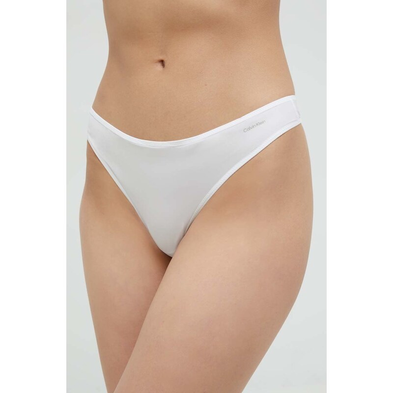 Dámské tanga QF6816E 100 bílá - Calvin Klein