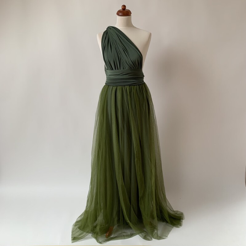 KOMPLET 2v1 dlouhých variabilních šatů kolekce Bohème a tylové sukně Convertibles