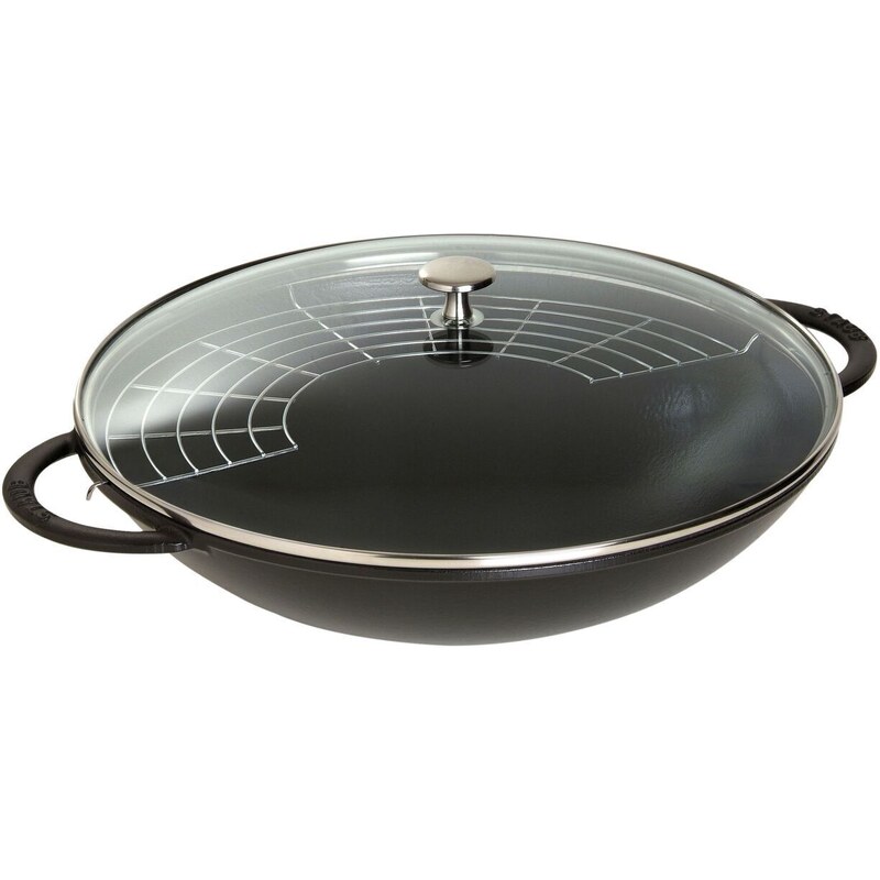 Staub pánev wok se skleněnou poklicí 37 cm/5,7 l černá, 1313923