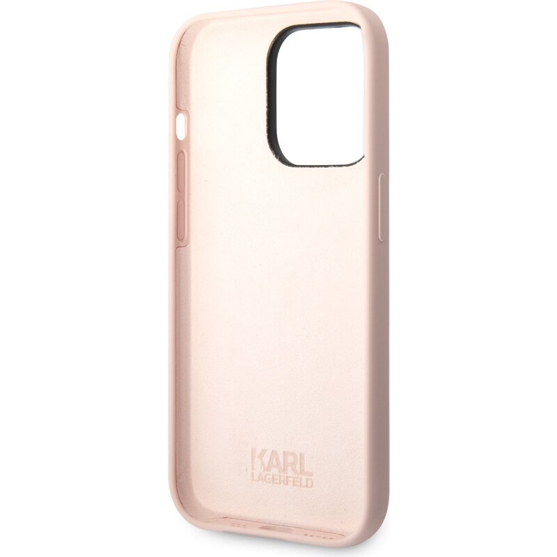 Ochranný kryt pro iPhone 14 Pro - Karl Lagerfeld, Liquid Silicone Choupette NFT Pink