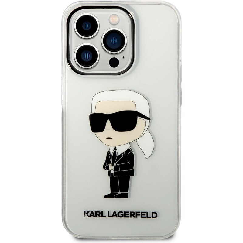 Ochranný kryt pro iPhone 14 Pro MAX - Karl Lagerfeld, IML Ikonik NFT Transparent