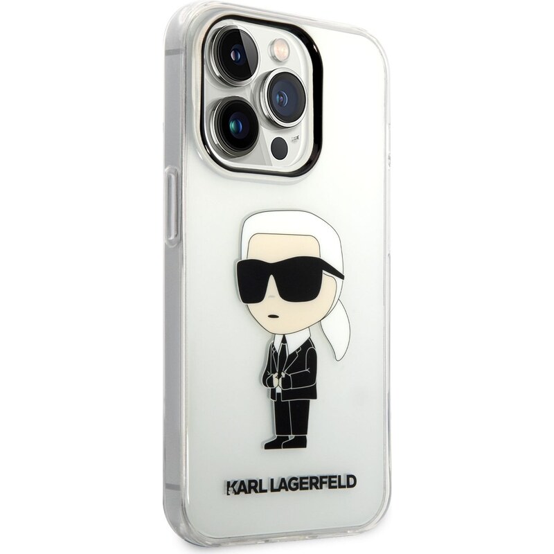 Ochranný kryt pro iPhone 14 Pro MAX - Karl Lagerfeld, IML Ikonik NFT Transparent