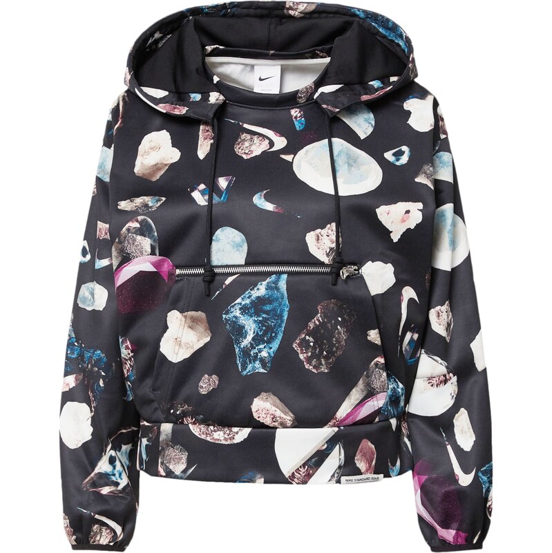 NIKE Mikina tmavě fialová / pink / černá / bílá