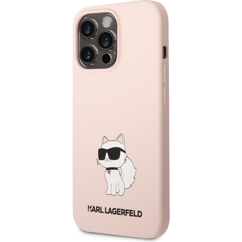 Ochranný kryt pro iPhone 13 Pro MAX - Karl Lagerfeld, Liquid Silicone Choupette NFT Pink