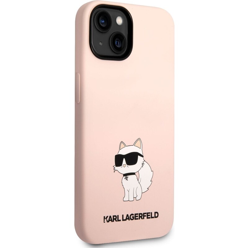 Ochranný kryt pro iPhone 14 PLUS - Karl Lagerfeld, Liquid Silicone Choupette NFT Pink