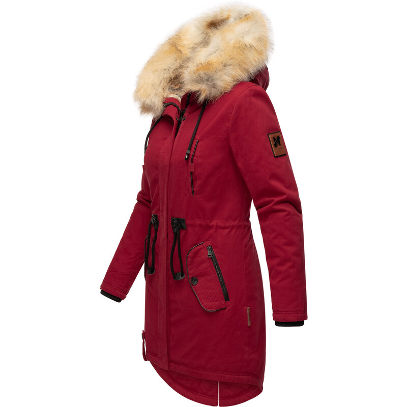 Dámská zimní dlouhá bunda Bombii Navahoo - BLOOD RED