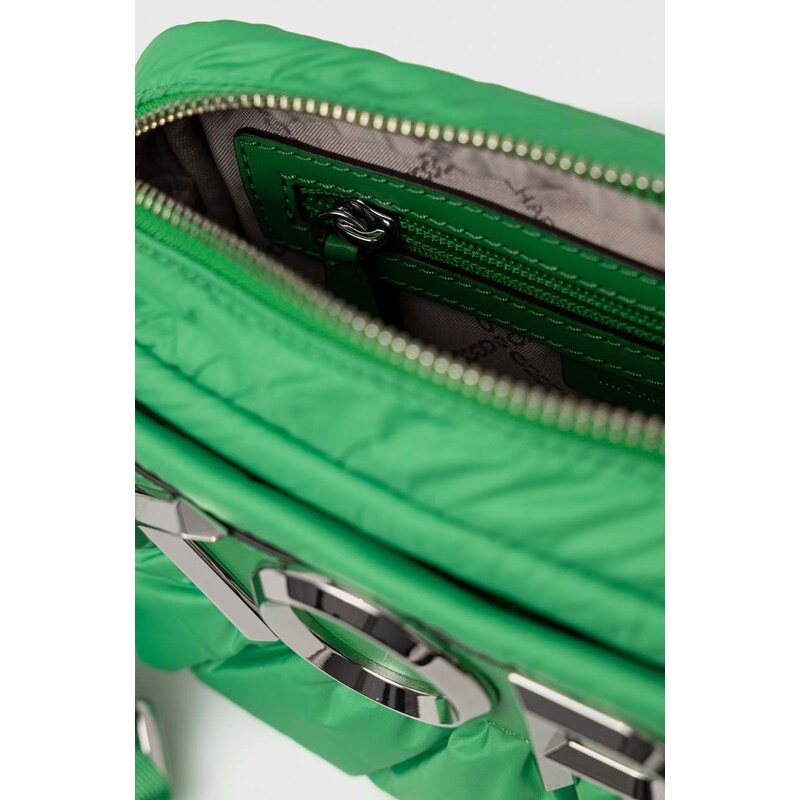 Kožená kabelka MICHAEL Michael Kors zelená barva