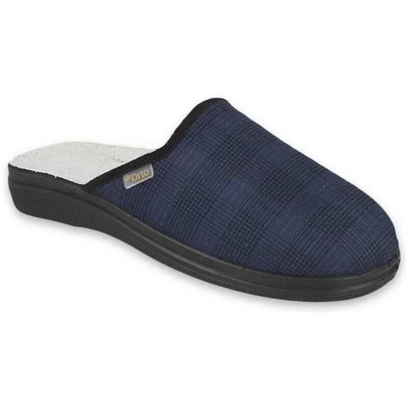 Pantofle bačkory papuče pánské Befado Dr. Orto 132M015 modré káro