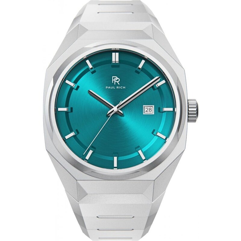 Stříbrné pánské hodinky Paul Rich s ocelovým páskem Elements Aqua Vertigo Steel 45MM