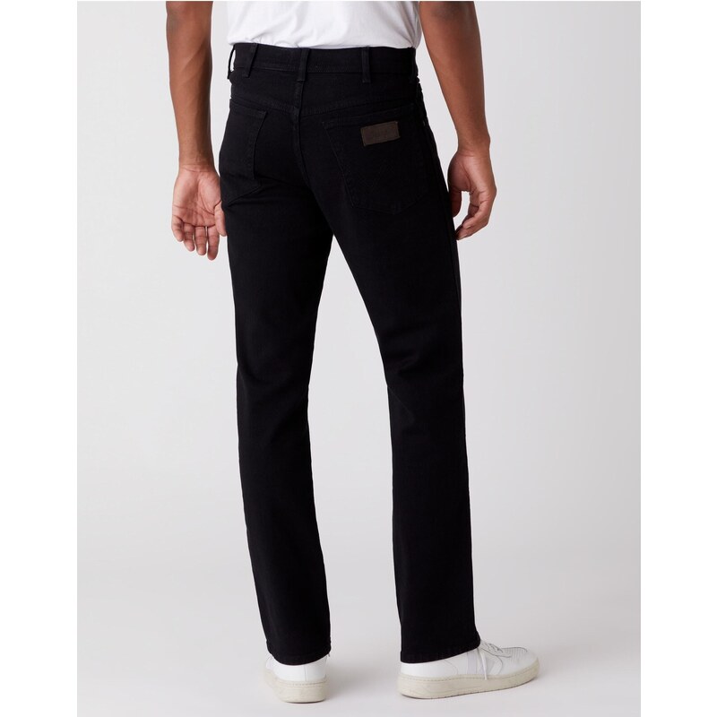 Wrangler jeans Texas Stretch Black Overdye pánské černé