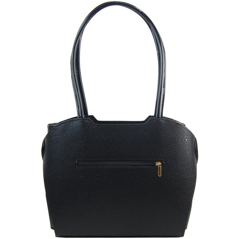 Barebag Černá elegantní matná kabelka přes rameno S698 GROSSO